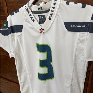 Nike Seattle Seahawks Russell Wilson Youth White Jersey